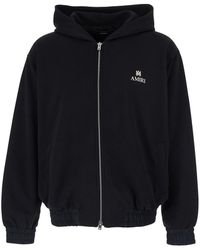 Amiri - Zip-Up Hoodie With Front Logo Lettering - Lyst