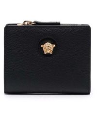 Versace - Wallet With Medusa Patch And Snap Button - Lyst