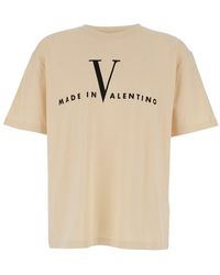 Valentino - T-Shirt With Logo Print On The Front - Lyst