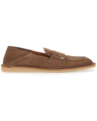 Dolce & Gabbana - 'Florio' Loafers With Dg Logo Detail On The Side - Lyst