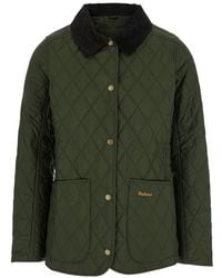 Barbour - Jacket With Classic Collar And Embroidered Logo On The Front - Lyst