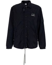 C.P. Company - Jacket With Logo On The Front And Back And Logo Plate On The Sleeve - Lyst