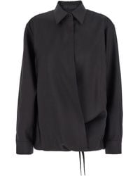 Valentino - Shirt With Hidden Front Closure - Lyst