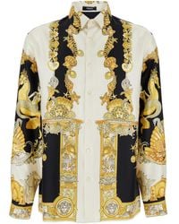 Versace - Camicia 'Coral Teater' Con Colletto Classico E Stampa All-Over - Lyst