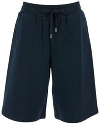 Dolce & Gabbana - Bermuda Shorts With Elasticated Waist And Logo On The Back - Lyst