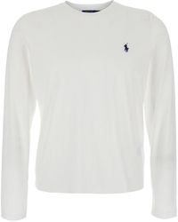 Polo Ralph Lauren - Long Sleeve T-Shirt With Pony Embroidery On Th - Lyst