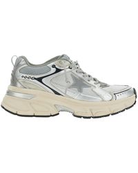 Golden Goose - Lightstar Low Top Sneakers With Star Patch On The Side And Logo Tongue - Lyst