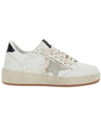 Golden Goose - 'Ballstar 2' Low Top Sneakers With Star Patch On The Side And Contrasting Heel - Lyst
