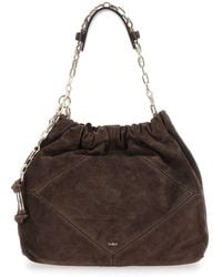Ba&sh - Shoulder Bag With Chain Strap And Front Logo - Lyst