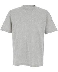 Saint Laurent - Crewneck T-Shirt With Cassandre Embroidery - Lyst