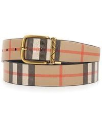 Burberry - Cintura Reversibile Con Chiusura Con Fibbia E Motivo Check Al - Lyst