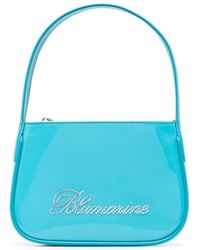 Blumarine - Light- Patent Finish Mini Bag With Rhinestone-Embellish - Lyst