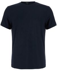 Giorgio Armani - Long-Sleeved Embroidered T-Shirt Viscose T-Shirts - Lyst