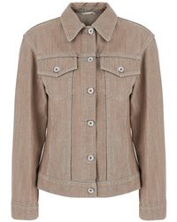 Brunello Cucinelli - Jacket With Classic Collar And Two Flap Pockets On The Front - Lyst
