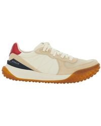 Moncler - Low Top Sneakers With Logo Patch On The Back And Panelle - Lyst