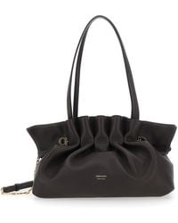 Ferragamo - 'Soft Bag' Medium Shoulder Bag With Gancini On The Fro - Lyst