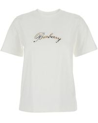 Burberry - Chalk Logo T-Shirt - Lyst