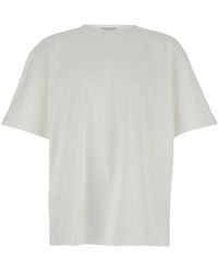 Bottega Veneta - Crew Neck T-Shirt With Embroidery On The Front - Lyst