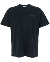 Givenchy - Crewneck T-Shirt With Logo Patch On The Front - Lyst
