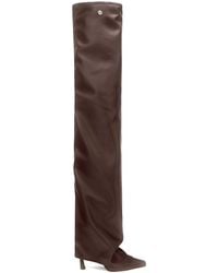 The Attico - 'Robin Okt' Boots With High Stiletto Heel And Ruched Detail - Lyst