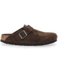 Birkenstock - 'Boston' Mules With Buckle Closure And Almond Toe In - Lyst