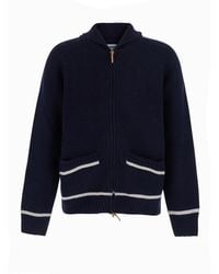 Sebago - 'Portclide' Hooded Cardigan With Back Embroidery - Lyst