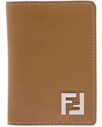 Fendi - Flap Card Holder Pelle Interno Ff - Lyst