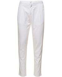 Kiton - Slim Trousers With Elasticated Waistband - Lyst