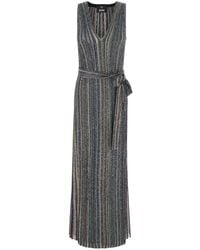 Missoni - Long Dress With V-Neck And Off-Shoulder Sleeves Viscose - Lyst