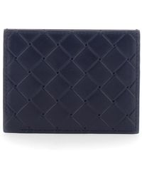 Bottega Veneta - Card Holder With Intreccio Motif And Embossed Logo - Lyst