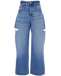 ICON DENIM - 'Poppy' Jeans With Logo Patch On The Rear And Ripped D - Lyst