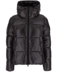 Save The Duck - 'Biddy' Down Jacket With Hood And Logo Patch On Th - Lyst