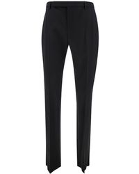 Saint Laurent - Tailored Pants With Front Pinces - Lyst