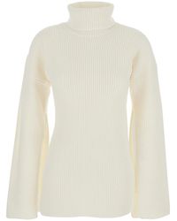 TOTEME - Maglione A Collo Alto Con Design A Coste - Lyst