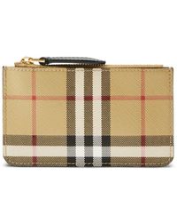 Burberry - Coin Purse With Check Motif - Lyst