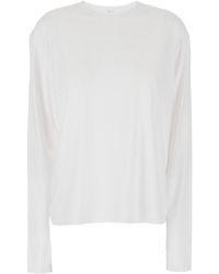 TOTEME - T-Shirt 'Classic' Girocollo Con Maniche Lunghe - Lyst