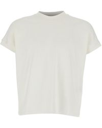 Versace - 'Vintage' T-Shirt With Round Stand-Up Collar And Logo Le - Lyst