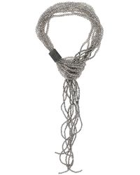 Antonelli - 'Ismaele' Necklace With All-Over Metallic Beads - Lyst
