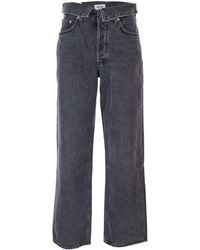 Agolde - Jeans With Front-Fold Design - Lyst
