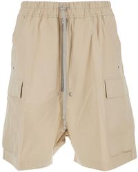 Rick Owens - Shorts With Elastic Drawstring And Welt Pockets - Lyst