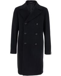 Tagliatore - 'Arden' Double-Breasted Coat With Notched Revers - Lyst