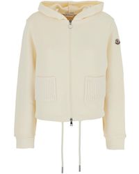Moncler - Felpa Con Patch Logo Sulla Manica E Vita Con Coulisse - Lyst