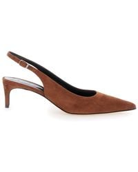 Plain - 'Luisa' Slingback Pumps With Low Heel - Lyst