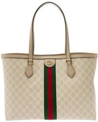 Gucci - 'Ophidia Gg Medium' And Tote Bag With Logo Detail In - Lyst