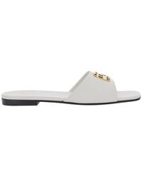 Gucci - Slider Sandals With Gg Logo Plaque - Lyst