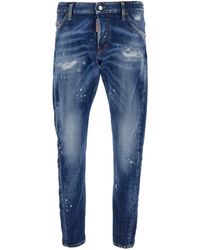DSquared² - 'Sexy Twist' Jeans With Paint Stains And Rips - Lyst