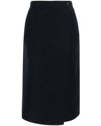 Bottega Veneta - High-Waisted Skirt With Single Front Slit - Lyst