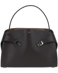 Ferragamo - 'Hug Media' Handbag With Logo And Gancini Buckles - Lyst