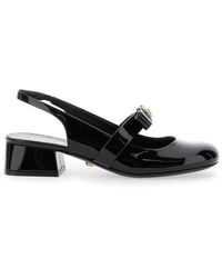 Versace - Gianni Ribbon Patent Leather Pumps - Lyst
