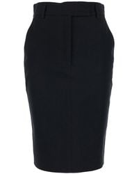 Le Plain - Corduroy Skirt With Hidden Front Closure For - Lyst